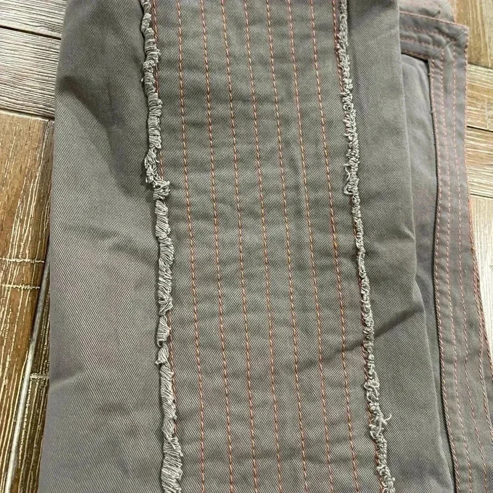 Restoration Hardware STITCHED APPLIQUÉ STRIPE SHAM- NWT- Gray- Standard Size